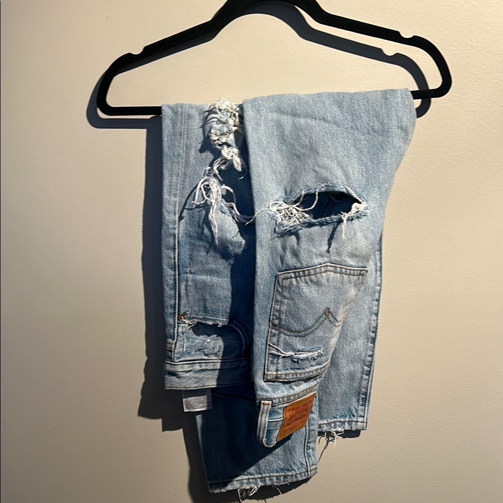Levi's Distressed Light Wash Jeans